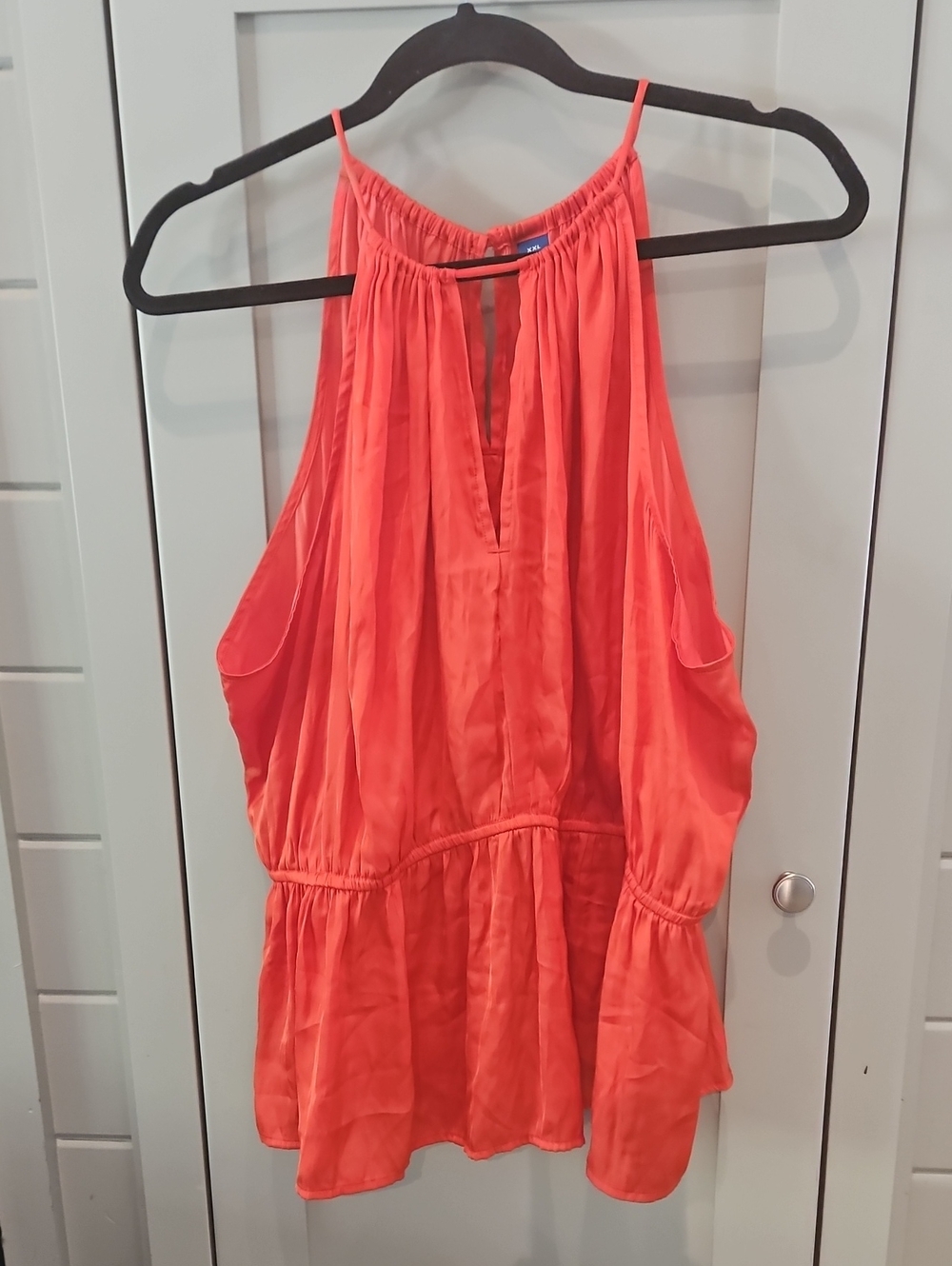 Old Navy Dark Coral Halter Style Peplum Camisole Top SzXxl Ptp 26/27